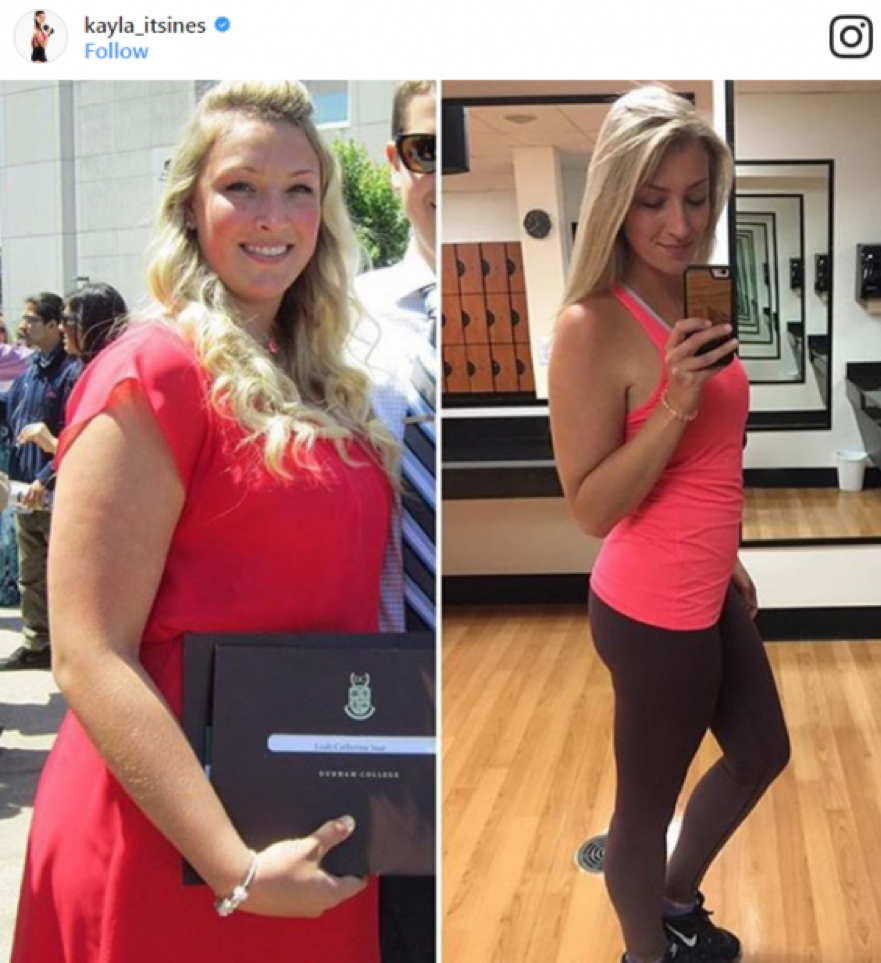 Kayla Itsines client before and after fitness transformation photos