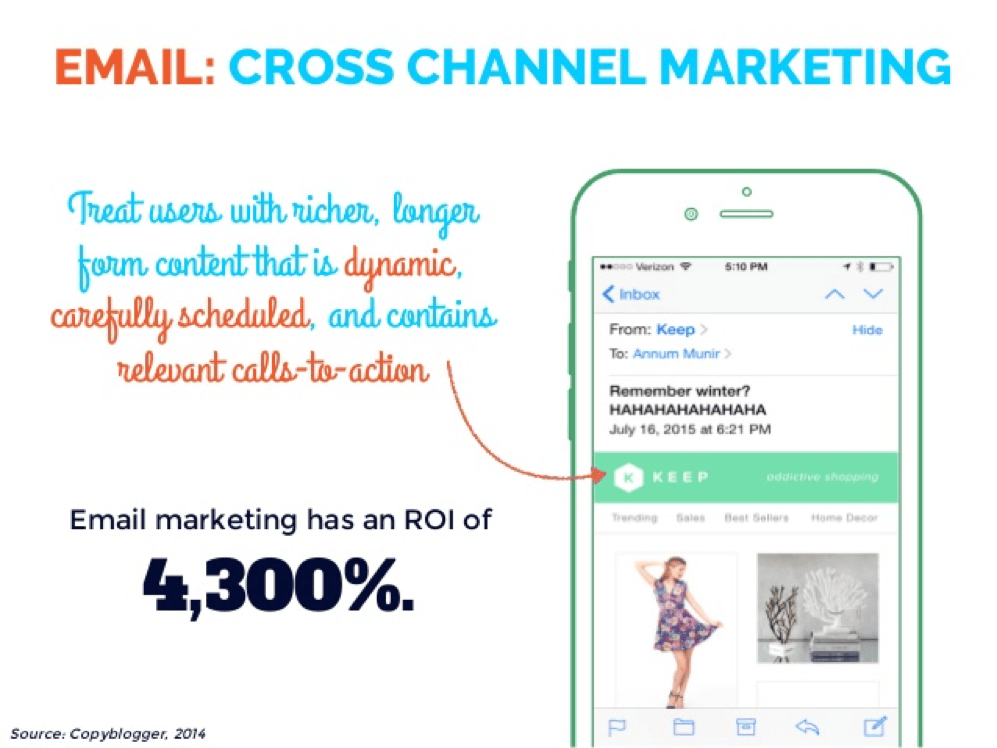 Localytics slide on using relevant content to drive mobile app growth