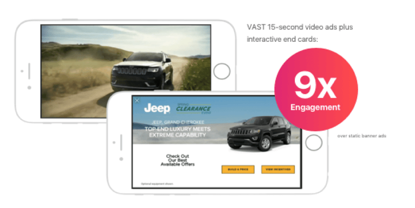 Mobile video ad end card engagement statistics from InMobi