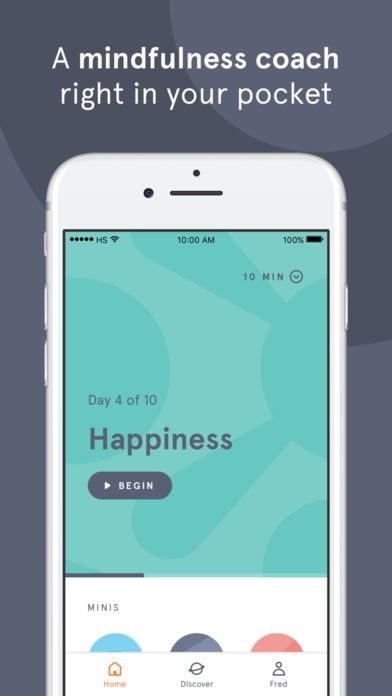 Headspace meditation and mindfulness app mobile interface