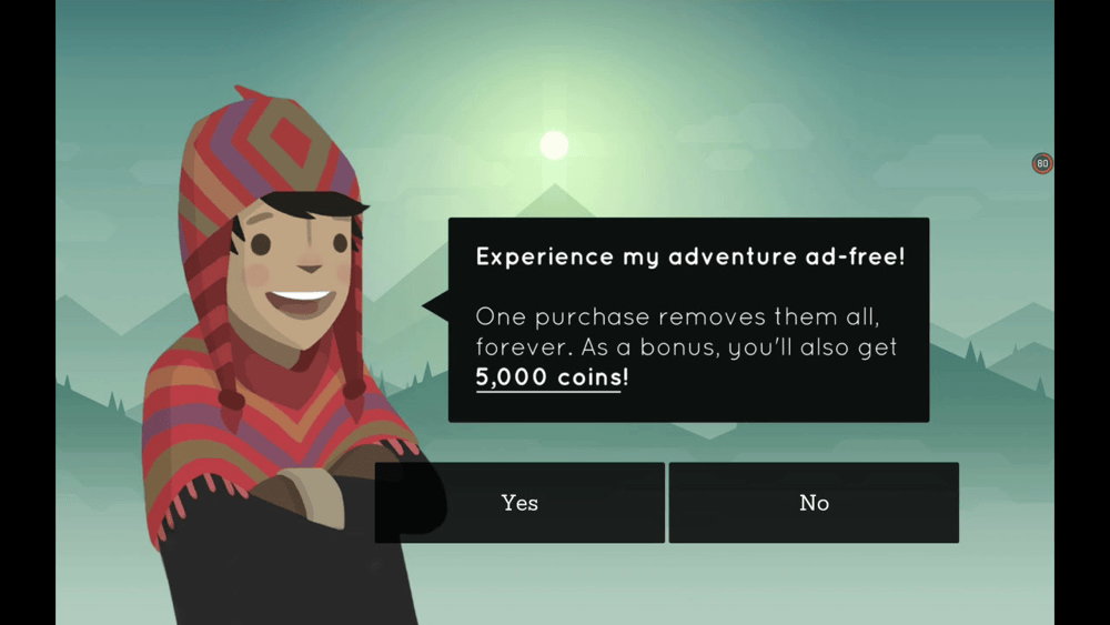 Alto's Adventure paid iOS vs free Android monetization model
