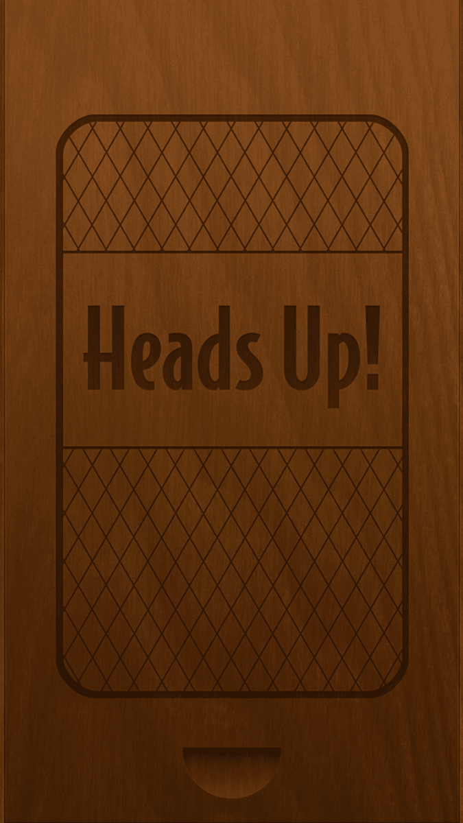 Heads Up! splash screen with loading progress bar