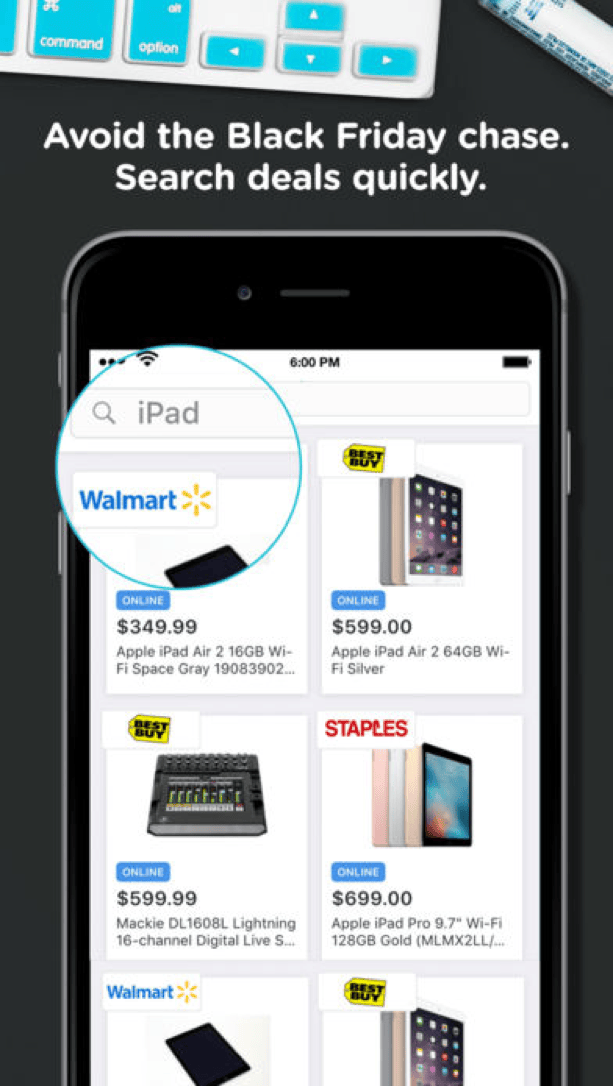 Flipp app store page themed for Black Friday seasonal event