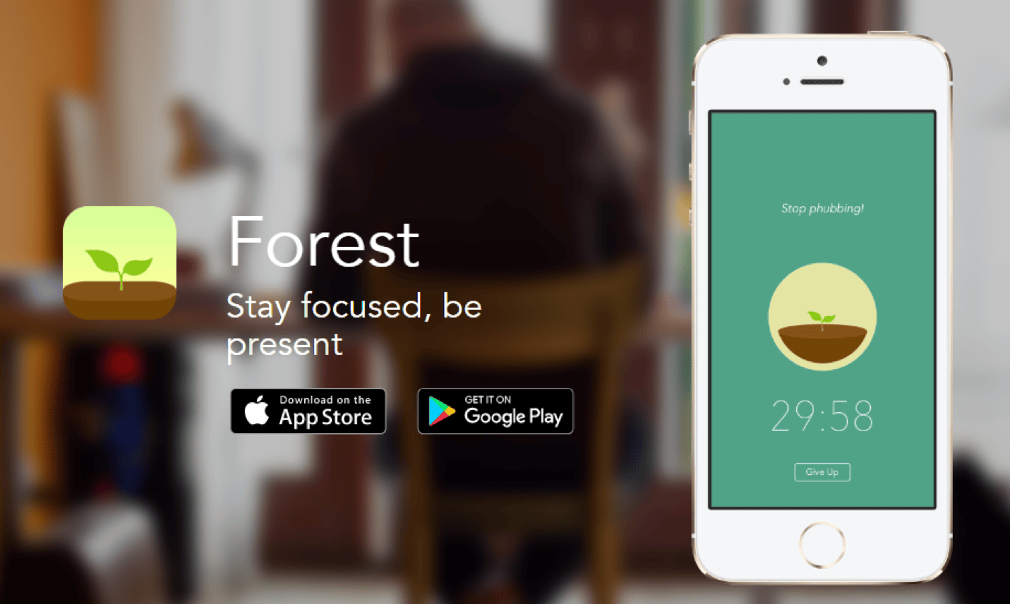 Forest app Android and iOS version comparison on the website