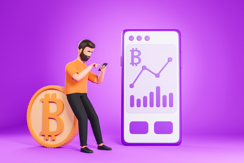 Telegram app open on a mobile phone for crypto community messaging