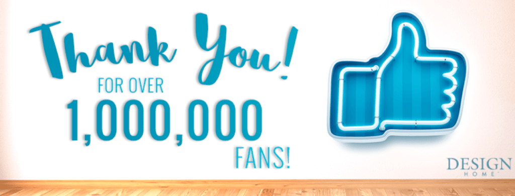 Design Home Facebook community page with over one million fans