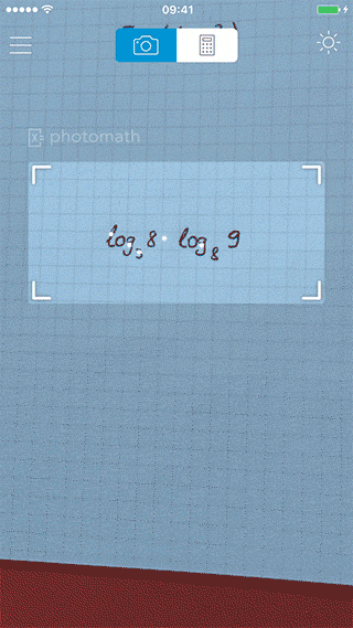 Photomath app instantly scanning and solving a math problem
