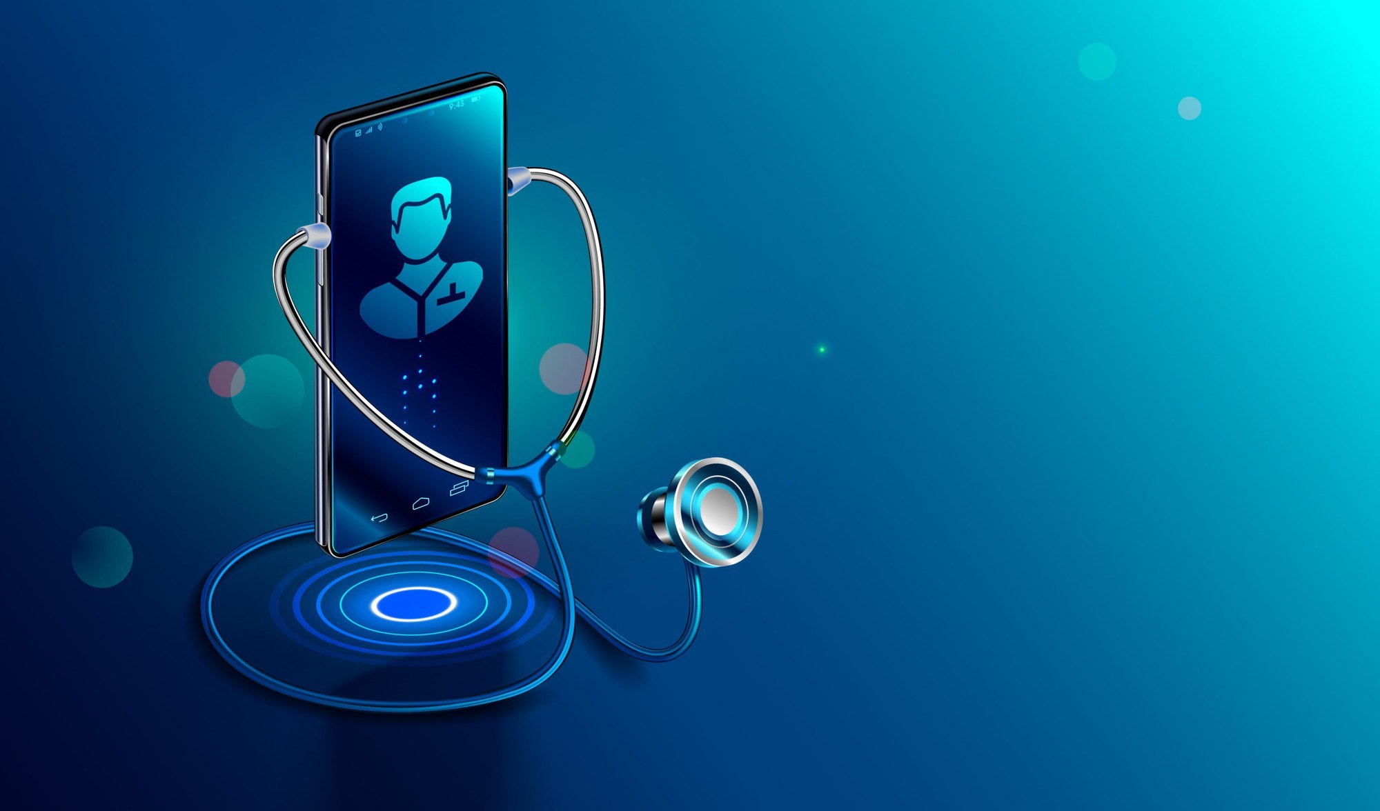 Person using a smartphone to access a medical health app