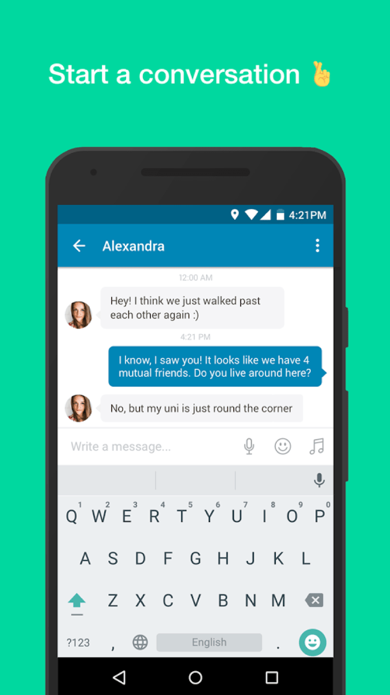 Happn app bridging mobile connections and real-world meetings between users