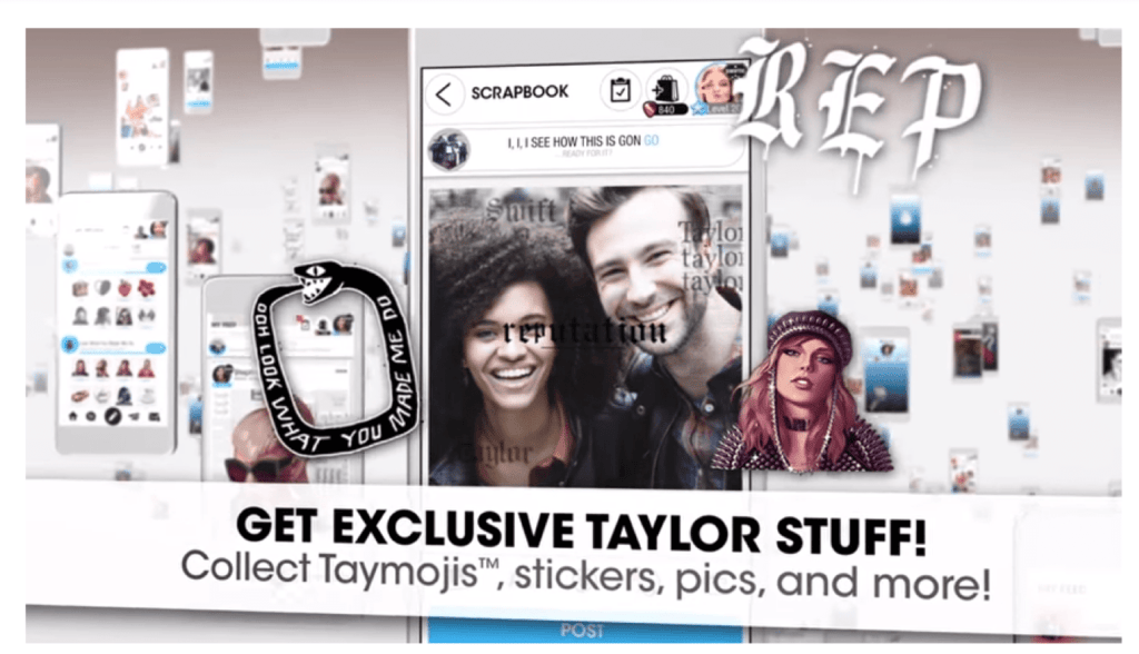 Taylor Swift Taymoji emoji sticker pack in The Swift Life app