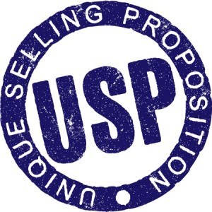 Unique selling proposition concept showing app differentiation from competitors
