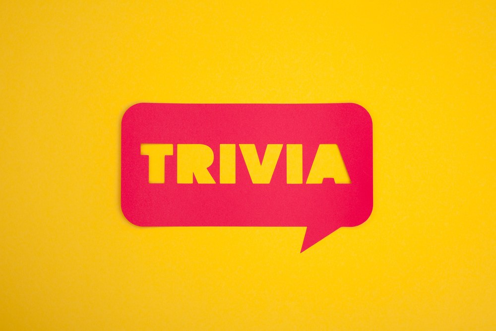 People gathered around a table playing a trivia quiz game