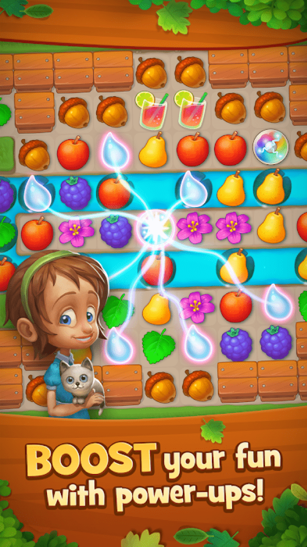 Gardenscapes rewards screen showing Lucky Spin coins and bonus prizes