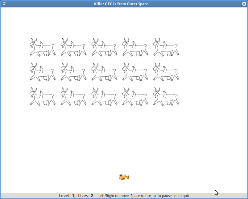 Wanda the fish warrior Easter egg in the GNOME Linux panel