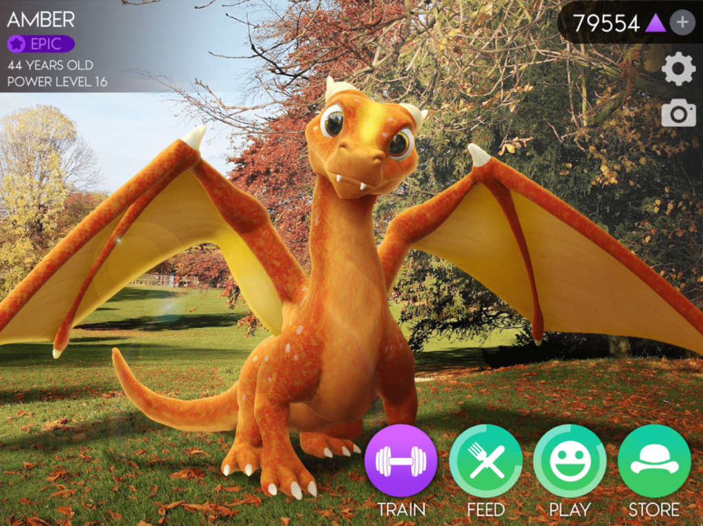 AR Dragon major update showing dragon growth stages from baby to adult