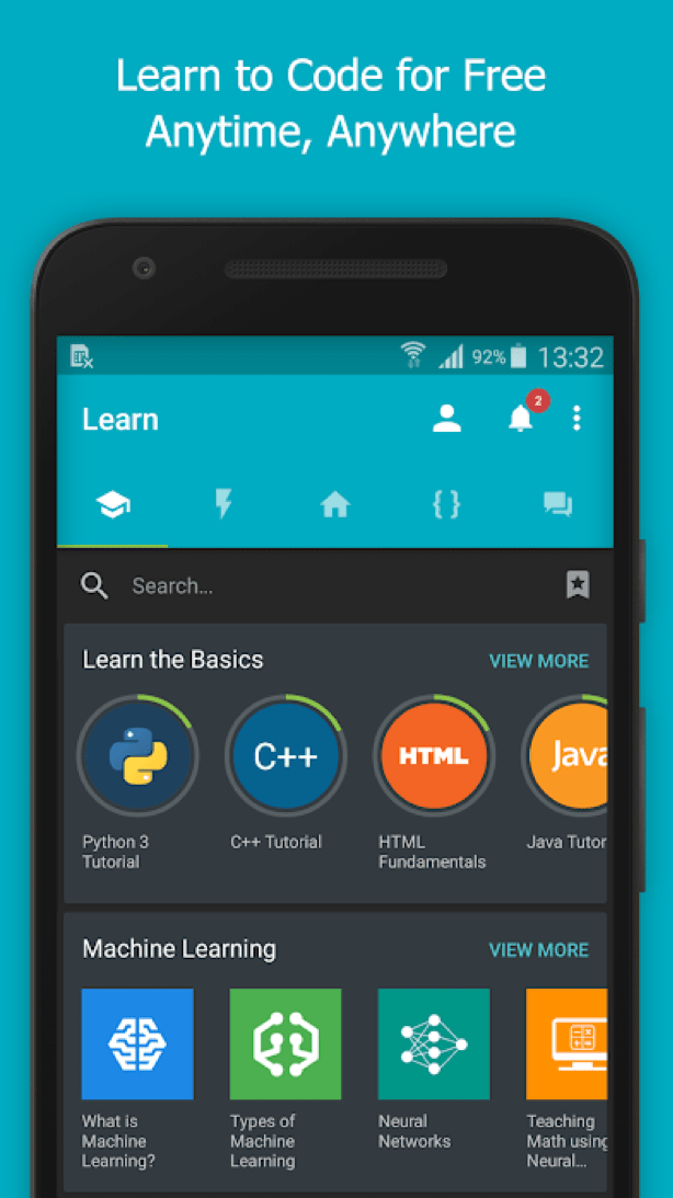 SoloLearn free coding lessons with no in-app purchases