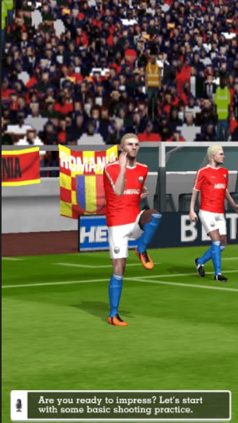 Score Hero easy-to-play mechanics with ball path guidance