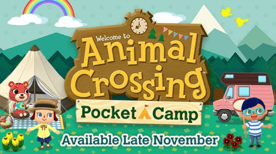 Animal Crossing Pocket Camp title screen and app store listing