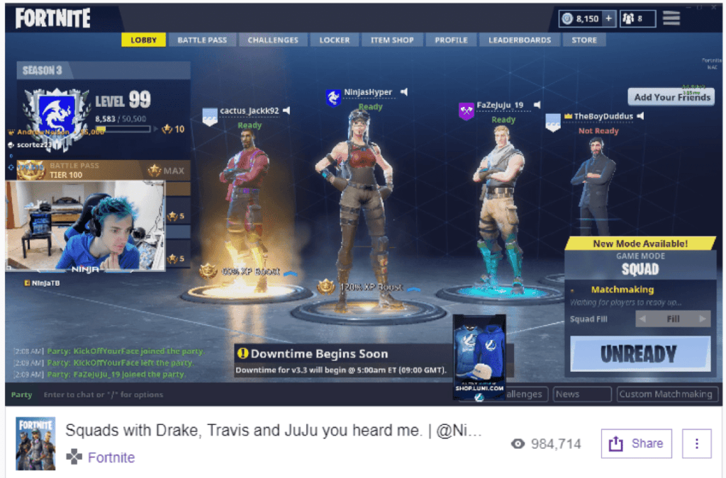 Friends competing together in a popular battle royale game