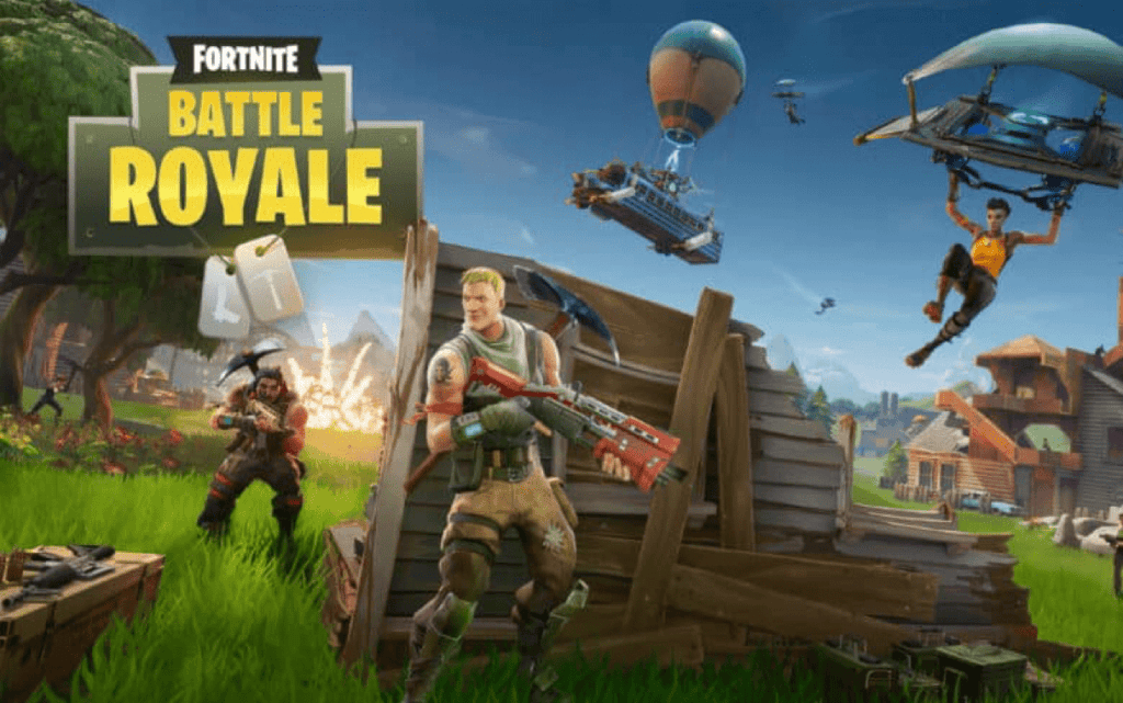 Fortnite battle royale being played on a mobile device