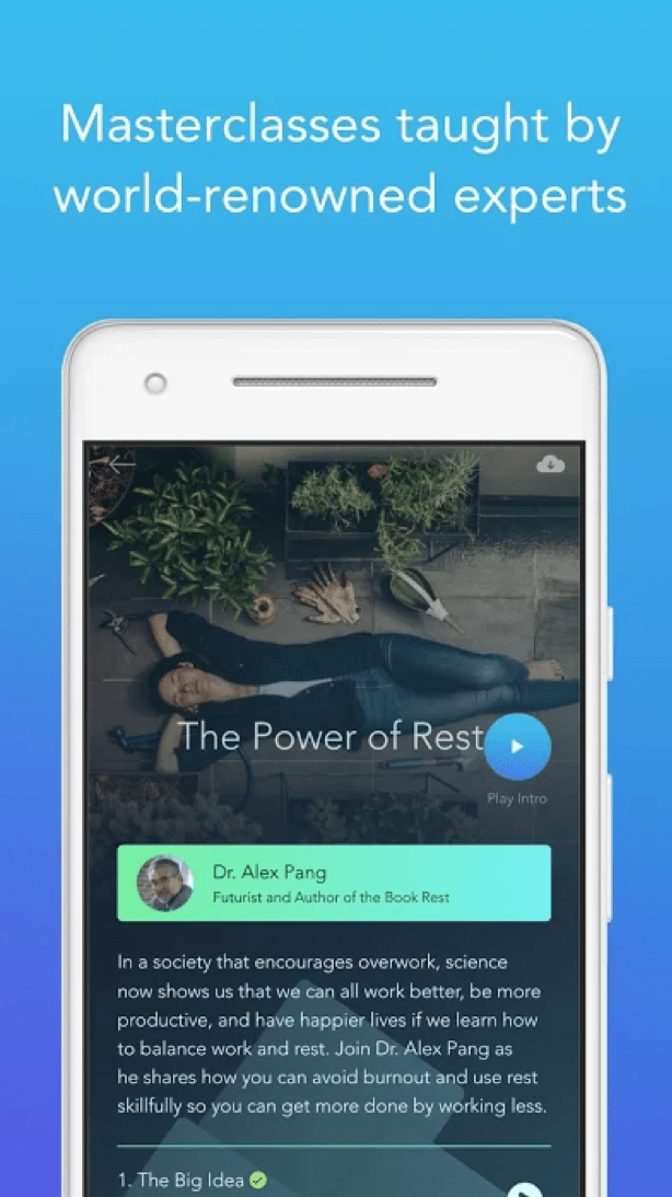 Calm app expert content with Tamara Levitt meditation session