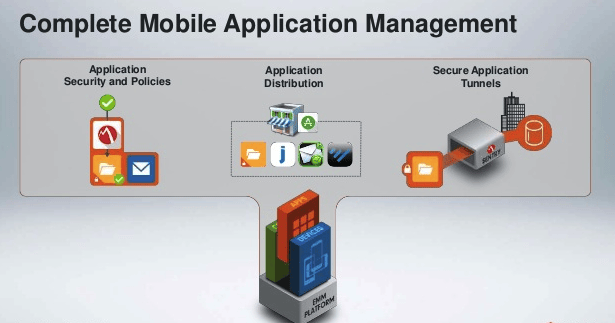 Mobile application management configuring and securing approved apps