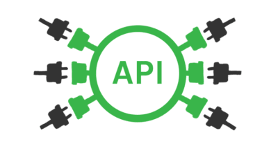 Diagram explaining how an API connects two apps