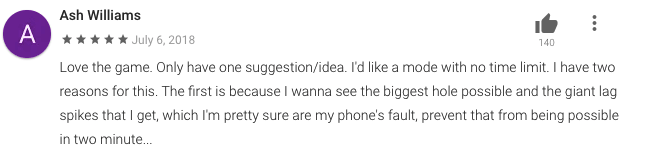 Voodoo developer response to user feedback adding battle mode