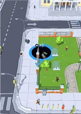 Hole.io four game modes: Solo Run, Local Multiplayer, Classic, and Battle