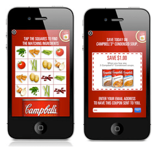 Mobile display ad with floating banner on a smartphone