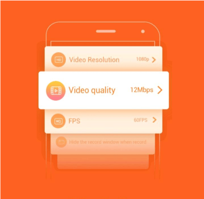 DU Recorder video quality settings and recording options