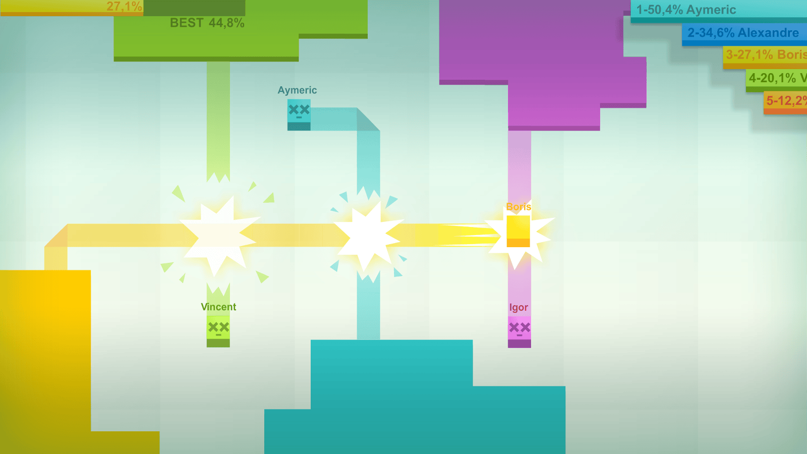 Paper.io 2 strategy tips screen with player cube claiming territory