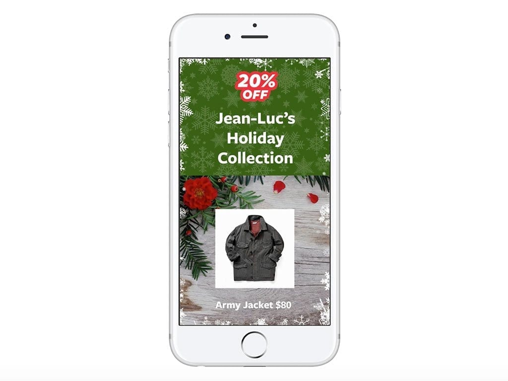 Mobile holiday season ad campaign examples for Black Friday