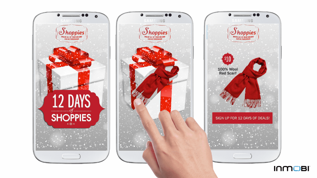 Relevant holiday in-app ad format targeting Black Friday shoppers