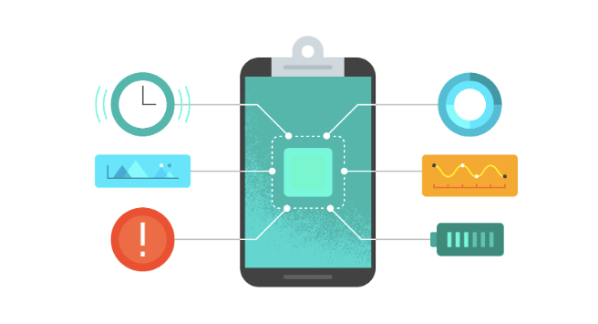 Smartphone displaying a mobile app on screen