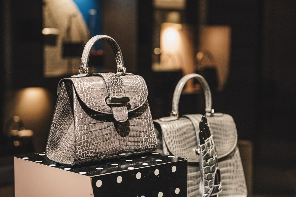 Luxury handbag illustrating blockchain-enabled product targeting