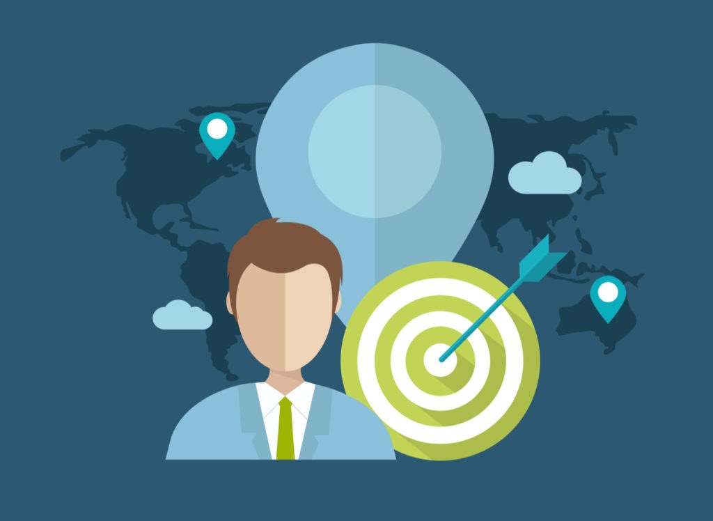 Marketer reviewing real-time location data on a mobile advertising dashboard