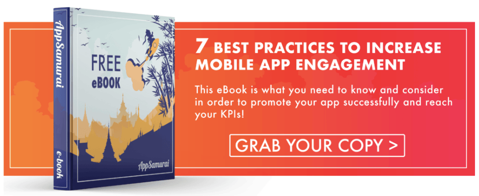 AppSamurai ebook cover: 7 best practices to increase mobile app engagement