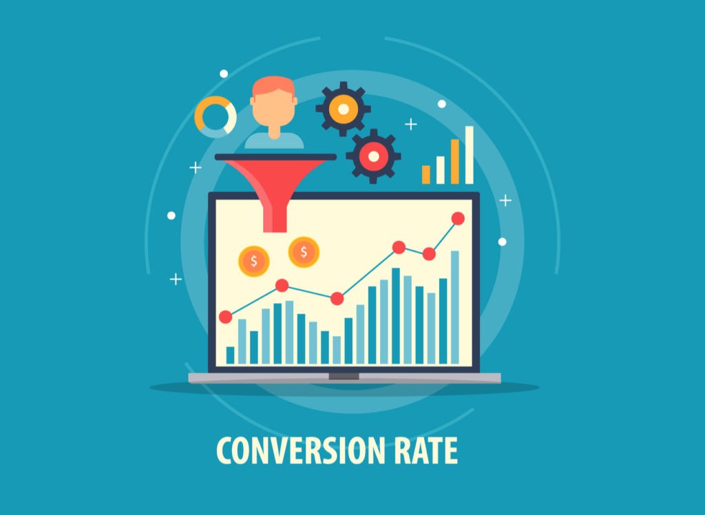 Mobile app conversion rate calculation and benchmarking