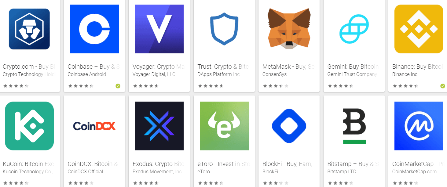 Top cryptocurrency mobile apps ranked in the app store