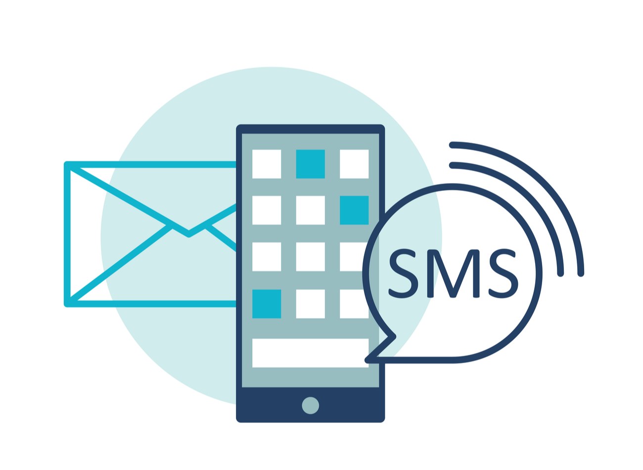 SMS marketing notification sent from a mobile app to users