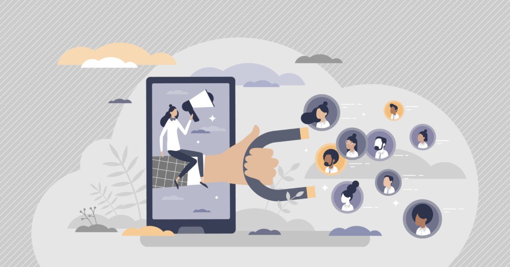 Hands holding phone showing a playable ad with high engagement