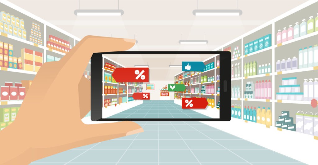 Person engaging with an interactive ad on a mobile phone