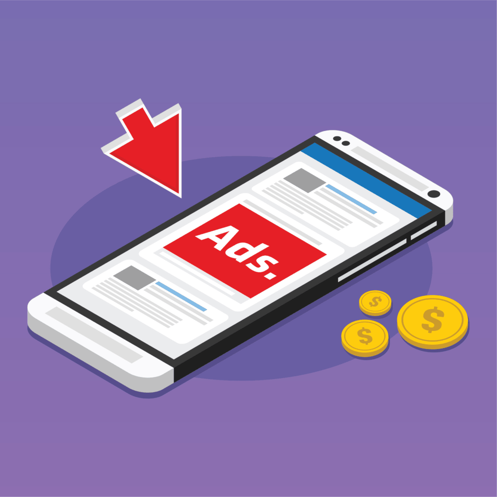 Person holding a smartphone engaging with an interactive mobile ad