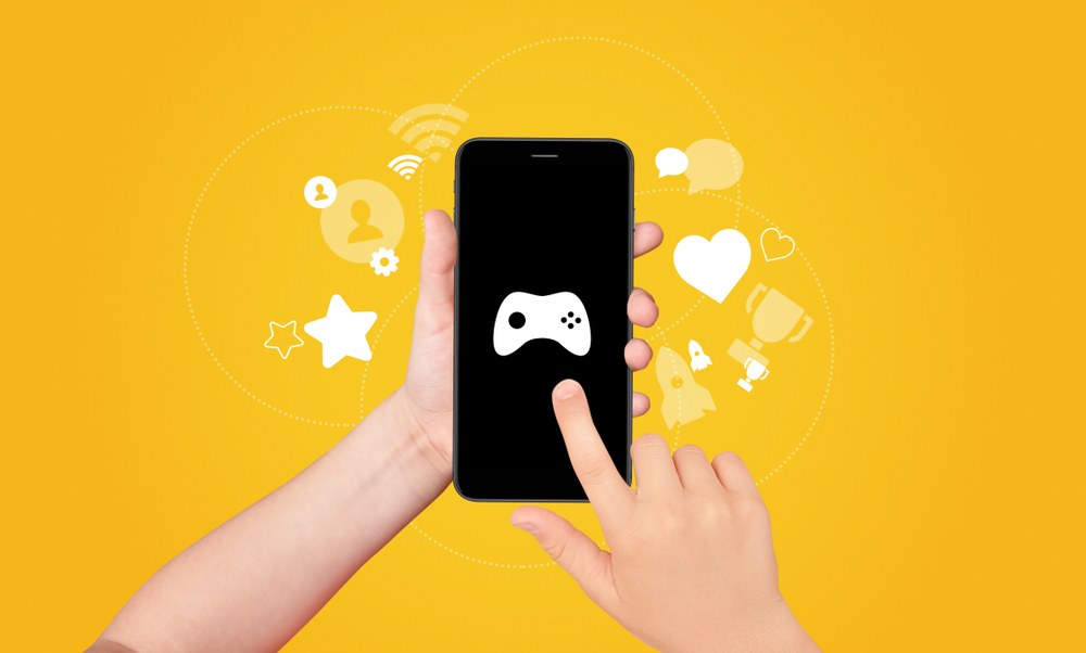 Person engaging with a mobile app on a smartphone