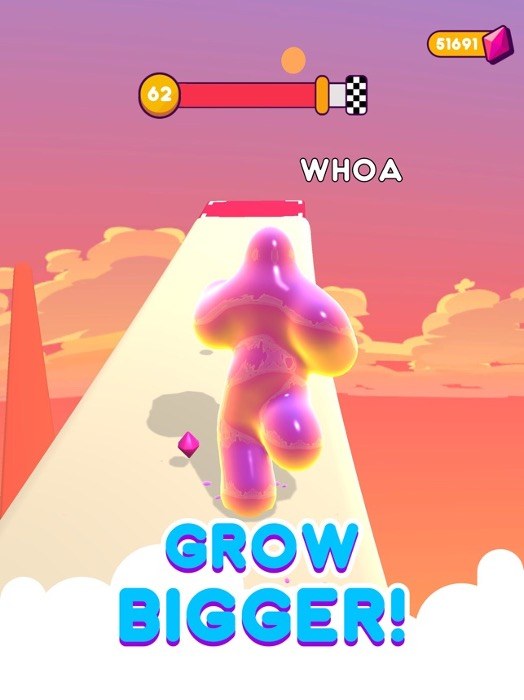 Mobile game UI example showing minimalistic hypercasual design