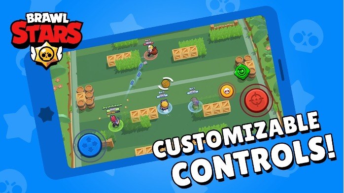 Brawl Stars responsive touch controls layout on mobile screen
