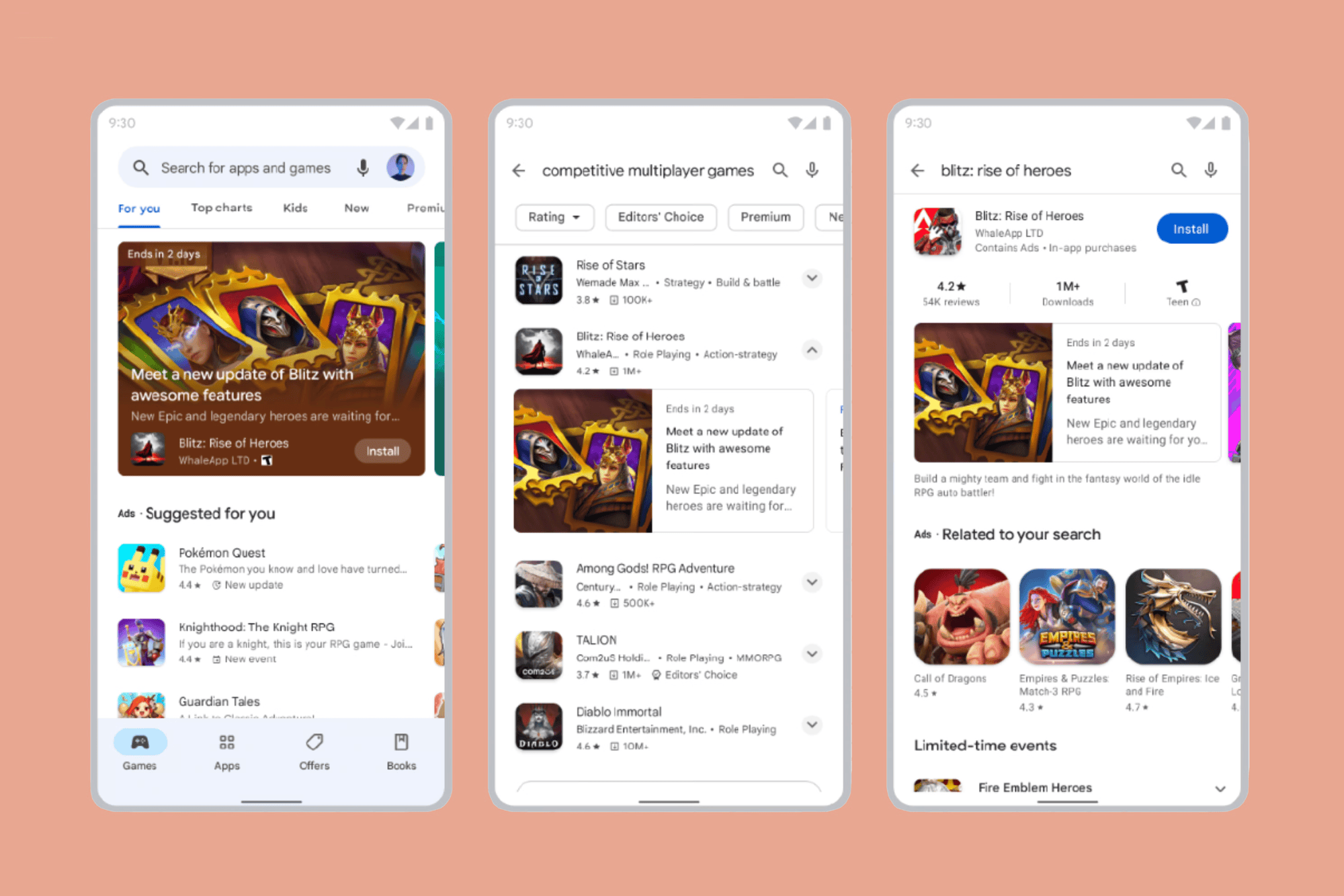Google Play algorithm update visualization from IO 2023