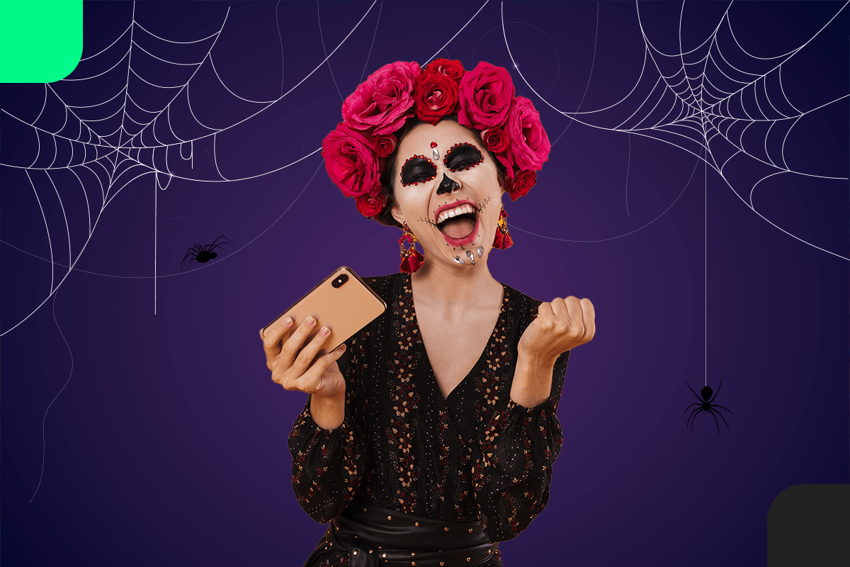Social media Halloween campaign with branded hashtags and influencer content