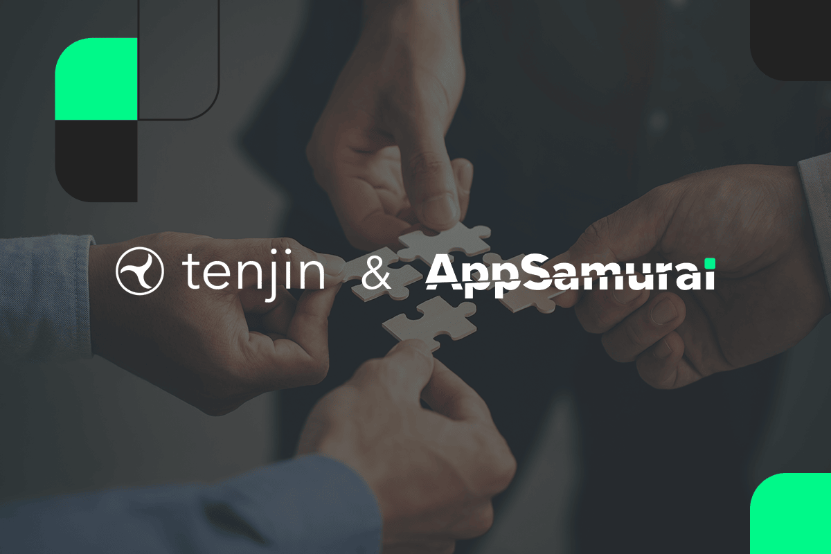 Tenjin and AppSamurai partnership announcement banner